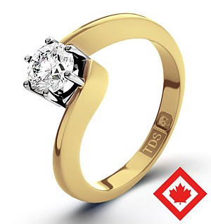Leah 18K Gold Canadian Diamond Ring 0.50CT H/SI2