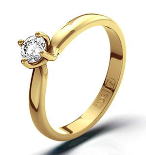 Lily 18K Gold Diamond Ring 0.25CT-G-H/SI