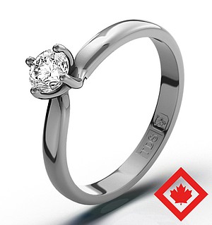 Lily 18K White Gold Canadian Diamond Ring 0.30CT G/VS1