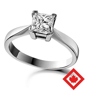 Lauren 18K White Gold Canadian Diamond Ring 0.50CT H/SI1