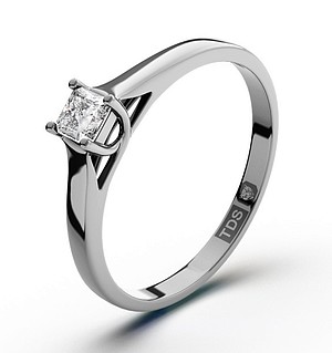 Lucy 18K White Gold Diamond Engagement Ring 0.25CT-G-H/SI