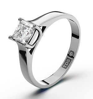 Lucy 18K White Gold Diamond Engagement Ring 0.50CT-G-H/SI