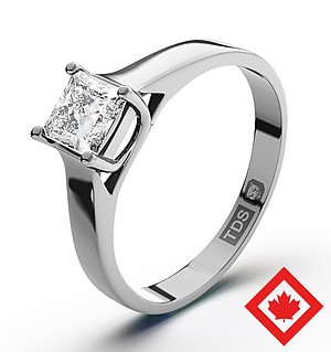 Lucy 18K White Gold Canadian Diamond Ring 0.50CT H/SI1