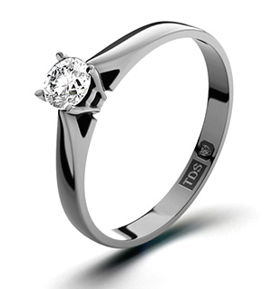 Petra 18K White Gold Diamond Engagement Ring 0.25CT-G-H/SI