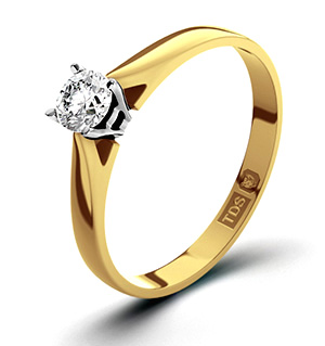 Petra 18K Gold Diamond Engagement Ring 0.25CT-G-H/SI