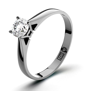 Petra 18K White Gold Diamond Engagement Ring 0.33CT-F-G/VS