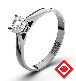 Petra 18K White Gold Canadian Diamond Ring 0.30CT G/VS1