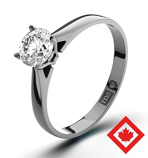 Petra 18K White Gold Canadian Diamond Ring 0.50CT G/VS2