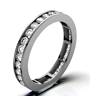 Rae Platinum Diamond Full Eternity Ring 5.00CT H/SI