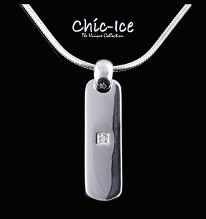 Chic Ice Diamond Designer Silver Napoli Necklace