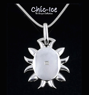 Chic Ice Diamond Designer Silver Firenze Necklace