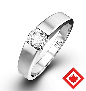 Jessica 18K White Gold Canadian Diamond Ring 0.30CT H/SI1
