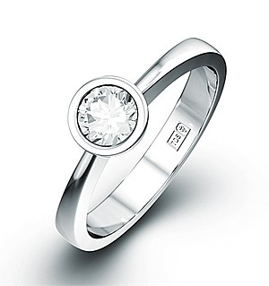 Emily 18K White Gold Diamond Engagement Ring 0.25CT-H-I/I1