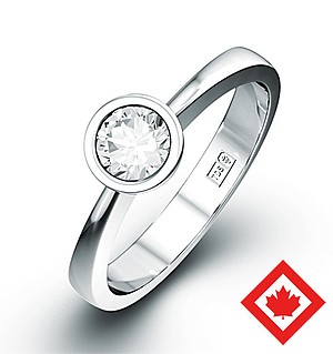 Emily 18K Platinum Canadian Diamond Ring 0.50CT H/SI2