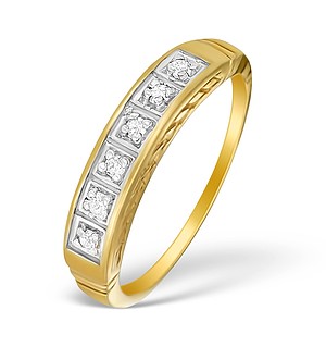 9K White Gold Diamond Half Eternity Ring - A4248