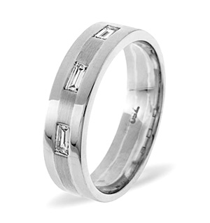 Lilly 3 Stone Palladium Diamond Wedding Ring 0.14CT G/VS