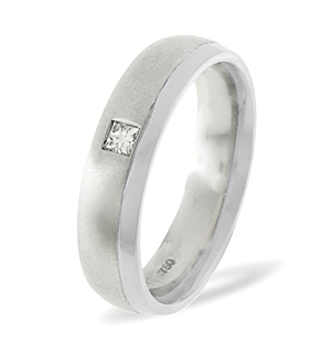 Lauren Palladium Diamond Wedding Ring 0.08CT G/VS