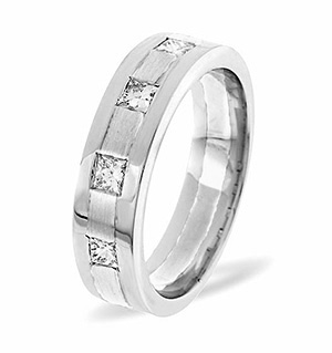Lauren 4 Stone Palladium Diamond Wedding Ring 0.35CT G/VS