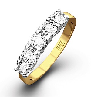 Chloe 18K Gold 5 Stone Diamond Eternity Ring 1.00CT H/SI