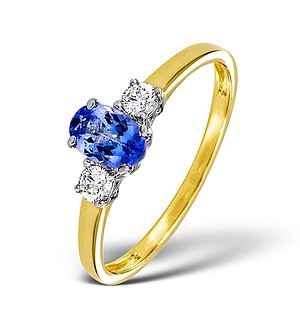 18K Gold Diamond Tanzanite Ring 0.20ct