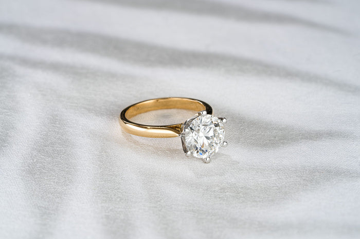 round cut diamond ring
