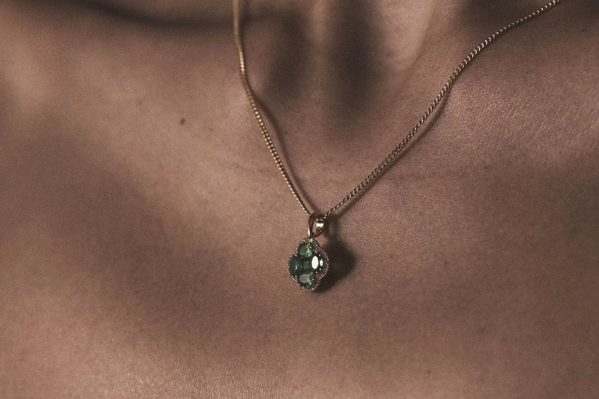 Emerald pendant - May's birthstone