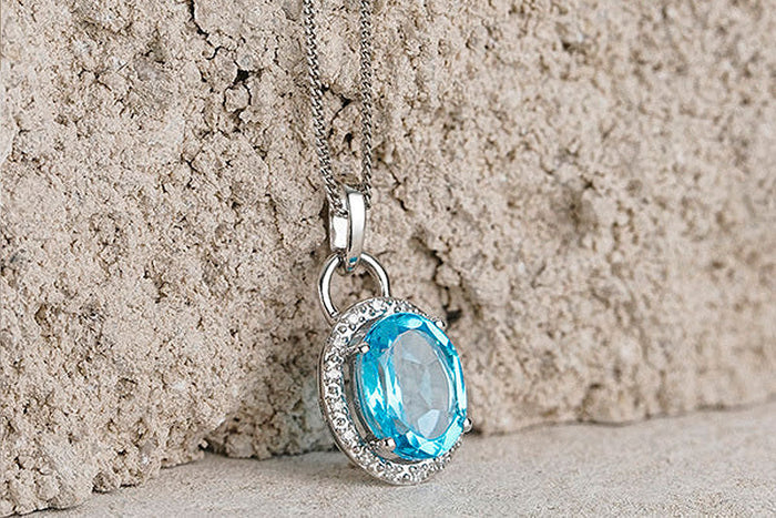 November’s Birthstone: Blue topaz pendant