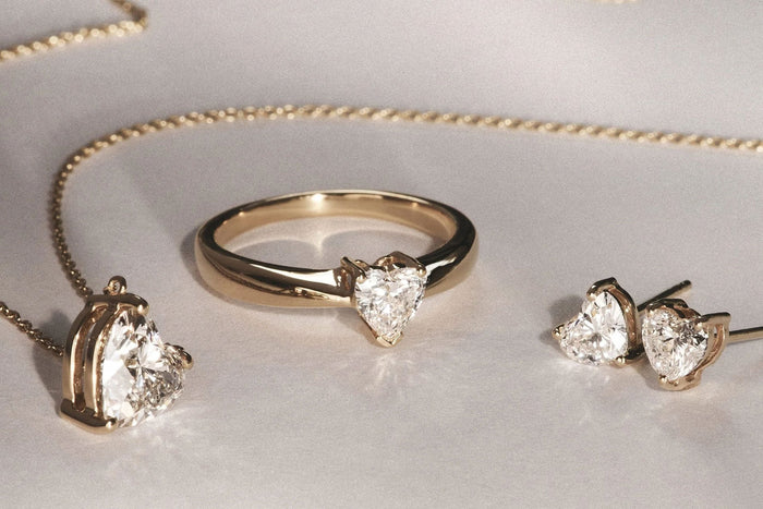 diamond jewellery in gold setting