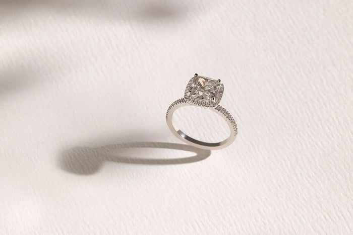 cushion cut diamond ring