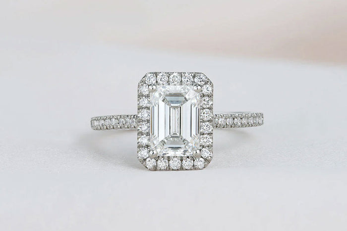  emerald cut diamond engagement ring