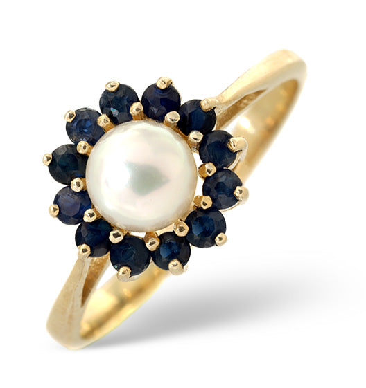 Pearl Sapphire 9K Ring