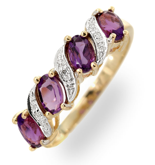 Amethyst 0.74ct 9K Ring