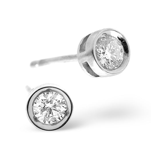 Studs Earrings 0.30CT Diamond 9K White Gold