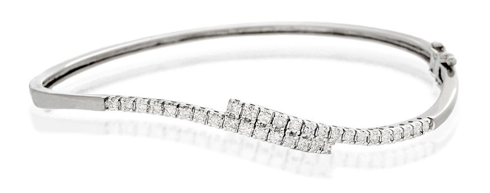 Diamond Bangle 0.50ct 9K White Gold