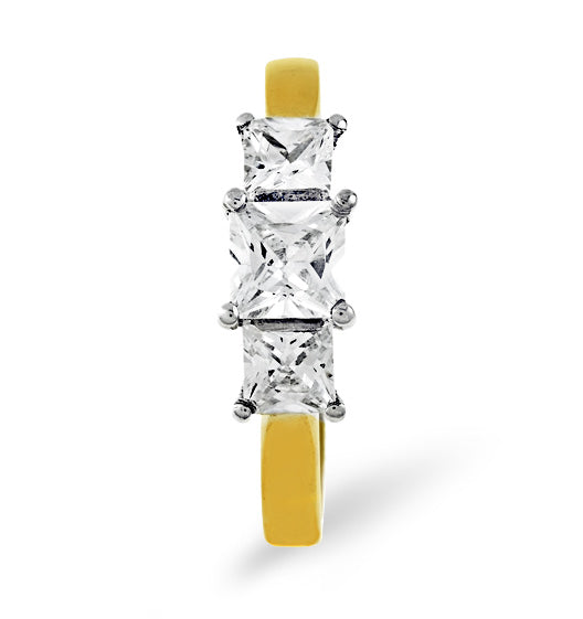 Lauren 18K Gold 3 Stone Diamond Ring 0.25CT H/SI