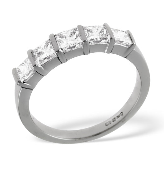 Lauren 18K White Gold 5 Stone Diamond Eternity Ring 0.50CT G/VS