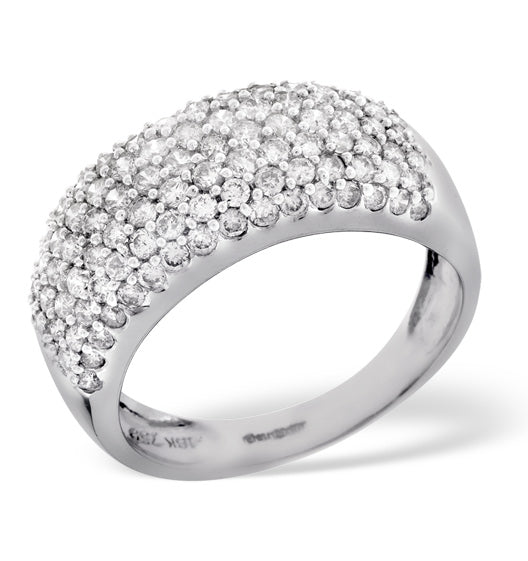 18K White Gold Diamond Ring 1.35ct
