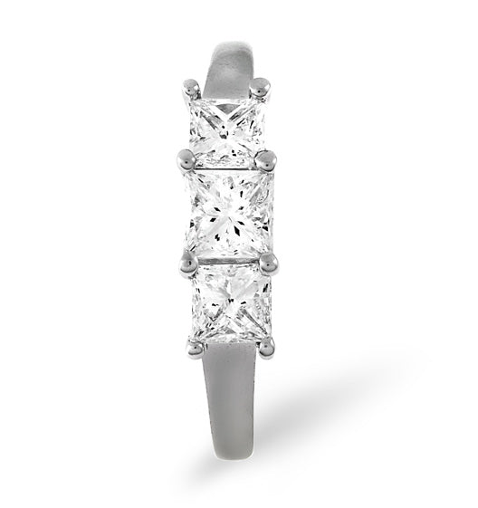 Lauren Platinum 3 Stone Diamond Ring 1.00CT GV/S