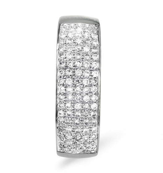 18K White Gold Diamond Pave Ring 0.45ct H/si