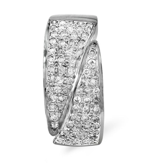 18K White Gold Diamond Pave Ring 0.62ct H/si