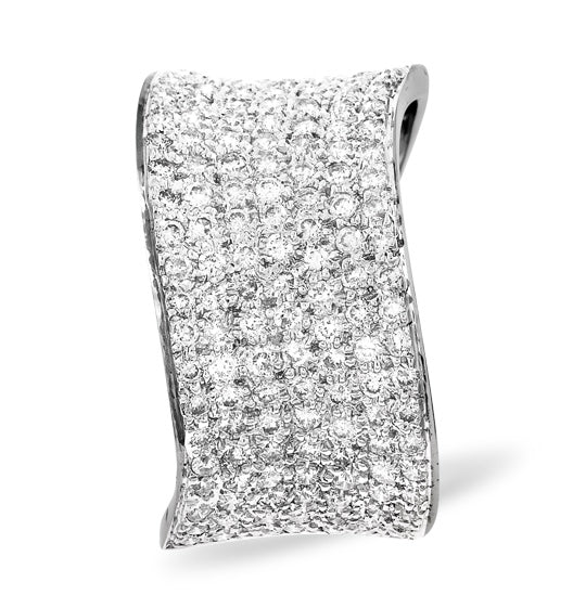 18K White Gold Diamond Pave Ring 0.89ct H/si
