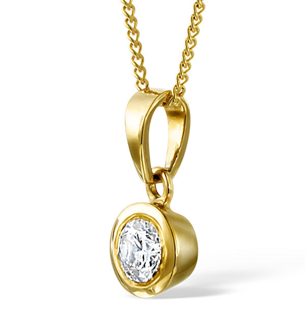 Certified Lab Diamond 0.50CT Emily 18K Gold Pendant Necklace F/VS