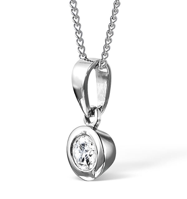 Emily 18K White Gold Diamond Pendant Necklace 0.25CT H/SI