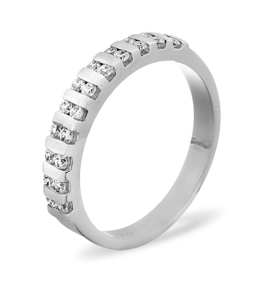 ELLIE 18KW DIAMOND HALF ETERNITY RING 0.50CT H/SI