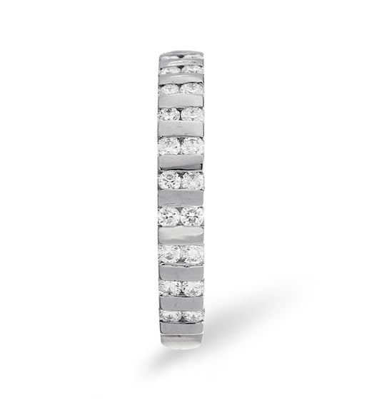 ELLIE 18KW DIAMOND HALF ETERNITY RING 0.50CT H/SI