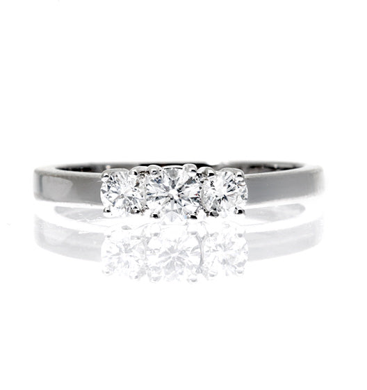 Ellie 18K White Gold 3 Stone Lab Diamond Ring 0.50CT G/VS