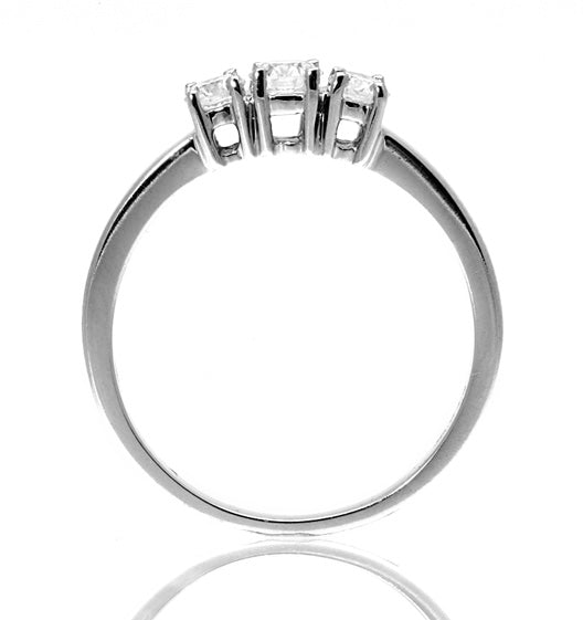 Ellie 18K White Gold 3 Stone Lab Diamond Ring 0.50CT G/VS