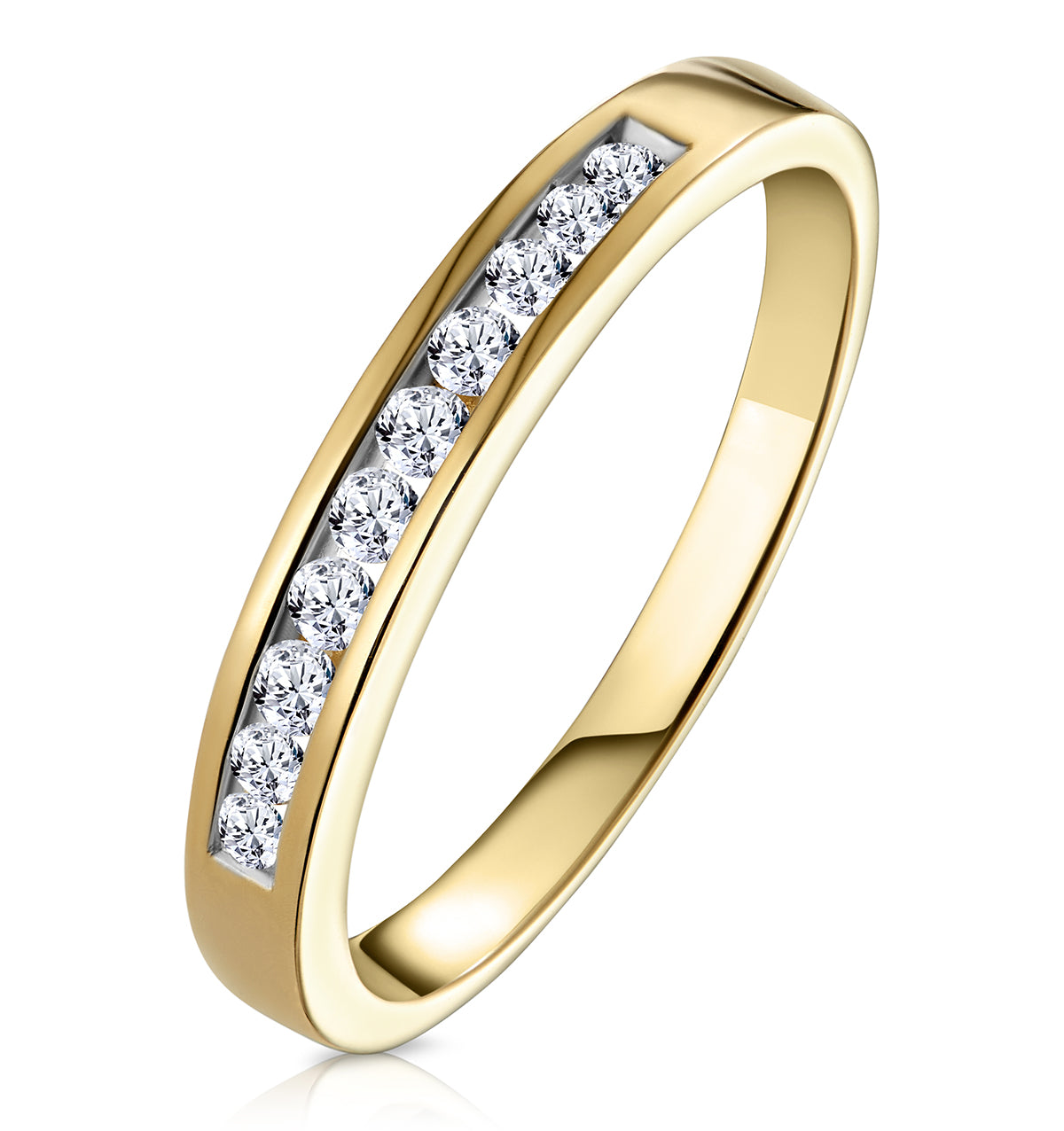 Rae 18K Gold Diamond Half Band Eternity Ring 0.25CT G/VS