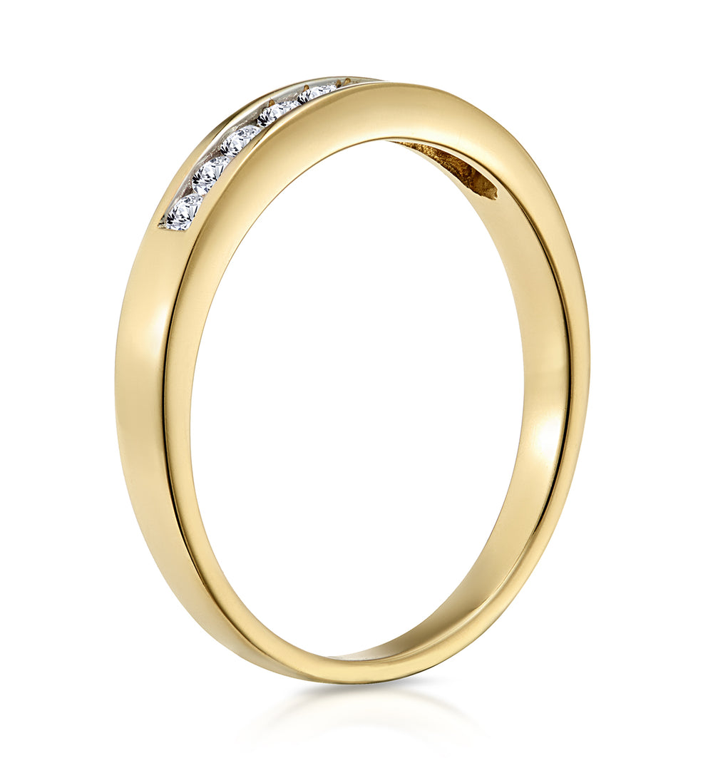 Rae 18K Gold Diamond Half Band Eternity Ring 0.25CT G/VS