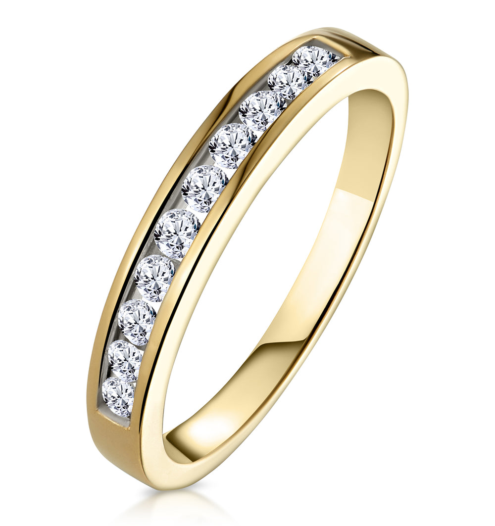 Rae Half Eternity Ring 0.33CT Diamond 9K Yellow Gold